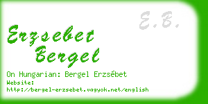 erzsebet bergel business card